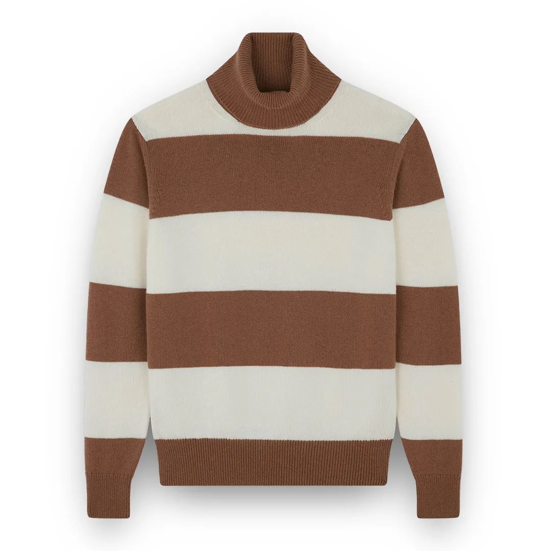 Wool and cashmere turtleneck sweater, Woman, Cashew-bright White, Size: S sold by Paul & Shark