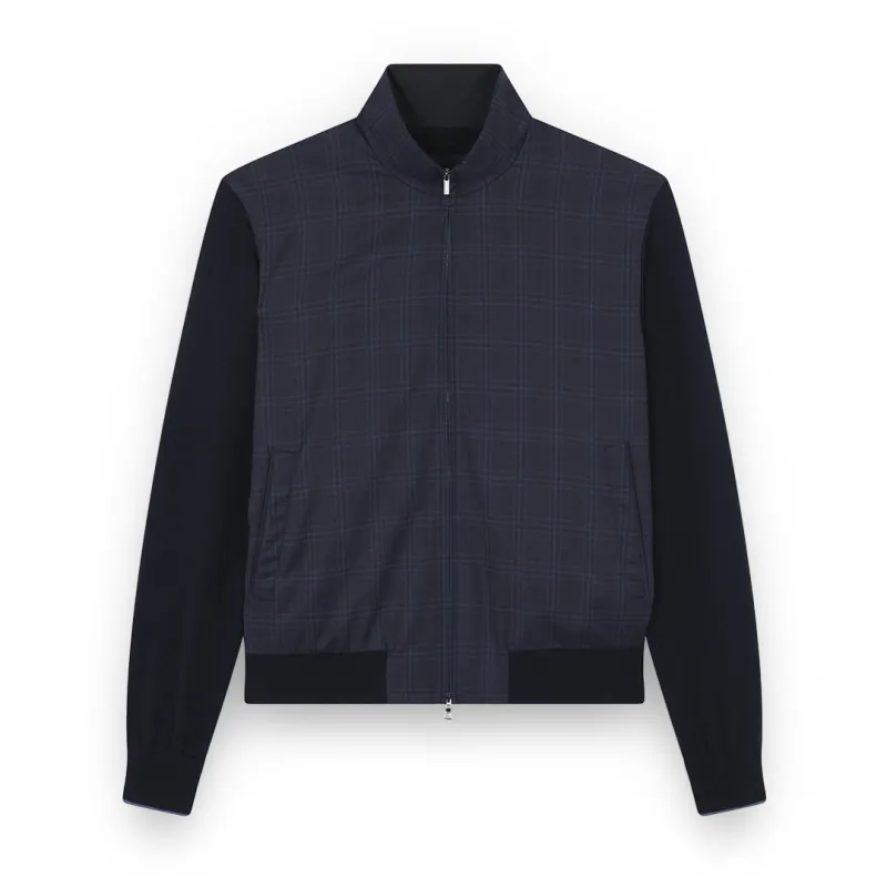 Merino Extrafine wool hybrid zip-up Sweater, Man, Blue, Size: XL sold by Paul & Shark