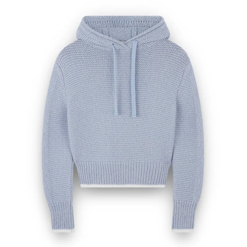 Wool and cashmere sweatshirt, Woman, Forever Blue - White, Size: L sold by Paul & Shark