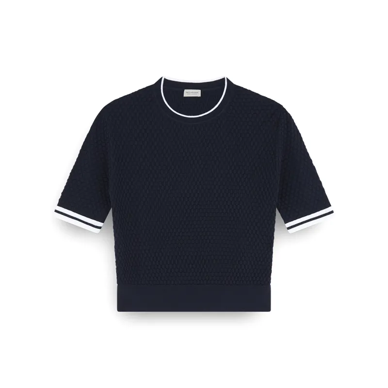 Wool and cashmere crew neck sweater, Woman, Blue, Size: S sold by Paul & Shark