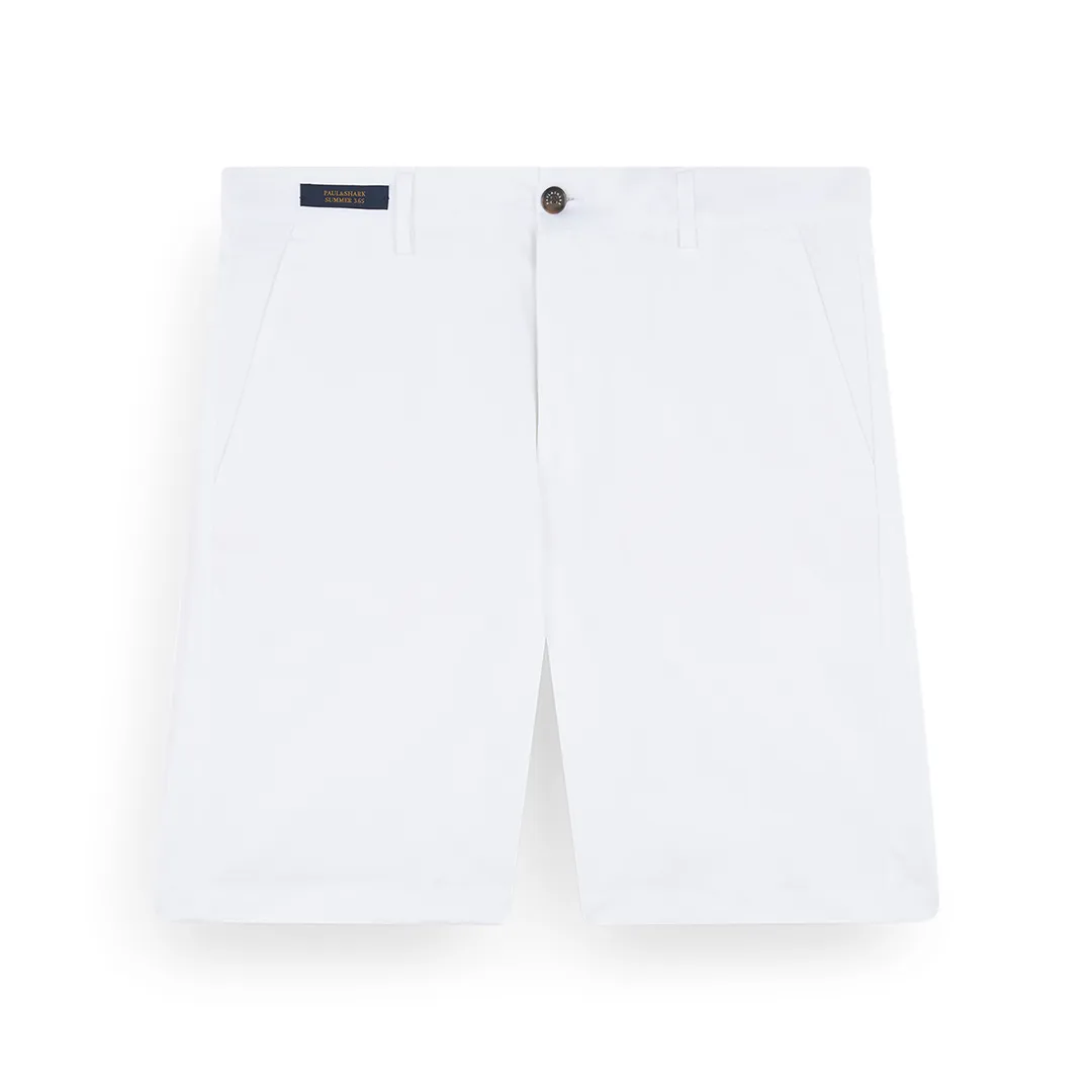 Stretch cotton Bermuda shorts, Man, White, Size: 46 sold by Paul & Shark