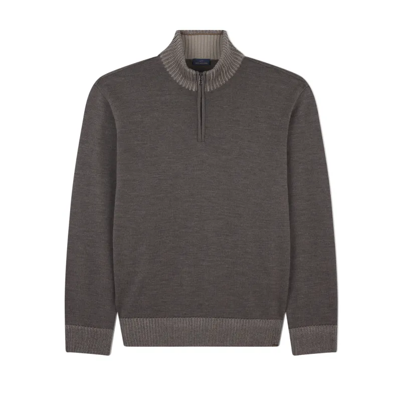 Soft Cool Touch wool half zip sweater, Man, Falcon, Size: L sold by Paul & Shark