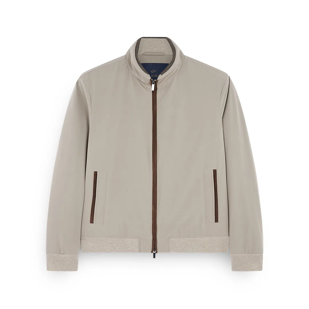 Bomber Typhoon® Re-4X4 Stretch with suede details, Man, Beige, Size: 3XL sold by Paul & Shark