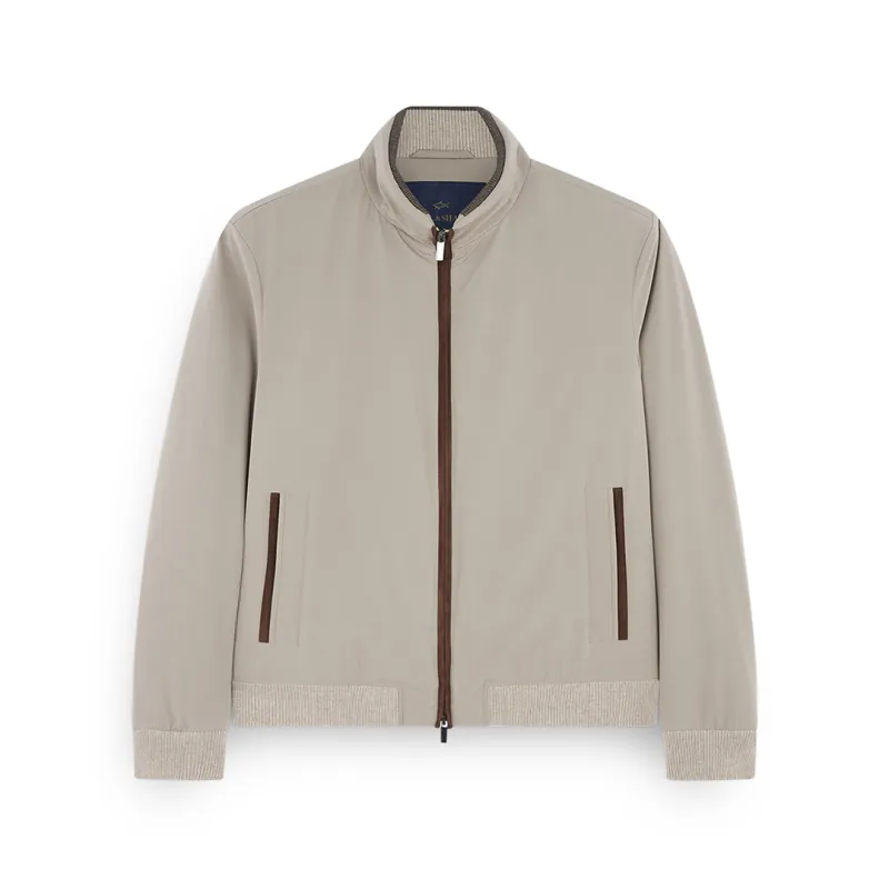 Bomber Typhoon® Re-4X4 Stretch with suede details, Man, Beige, Size: XL sold by Paul & Shark