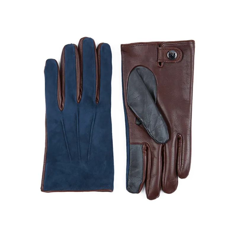 Leather and Suede gloves, Man, Blue, Size: 8,5 sold by Paul & Shark