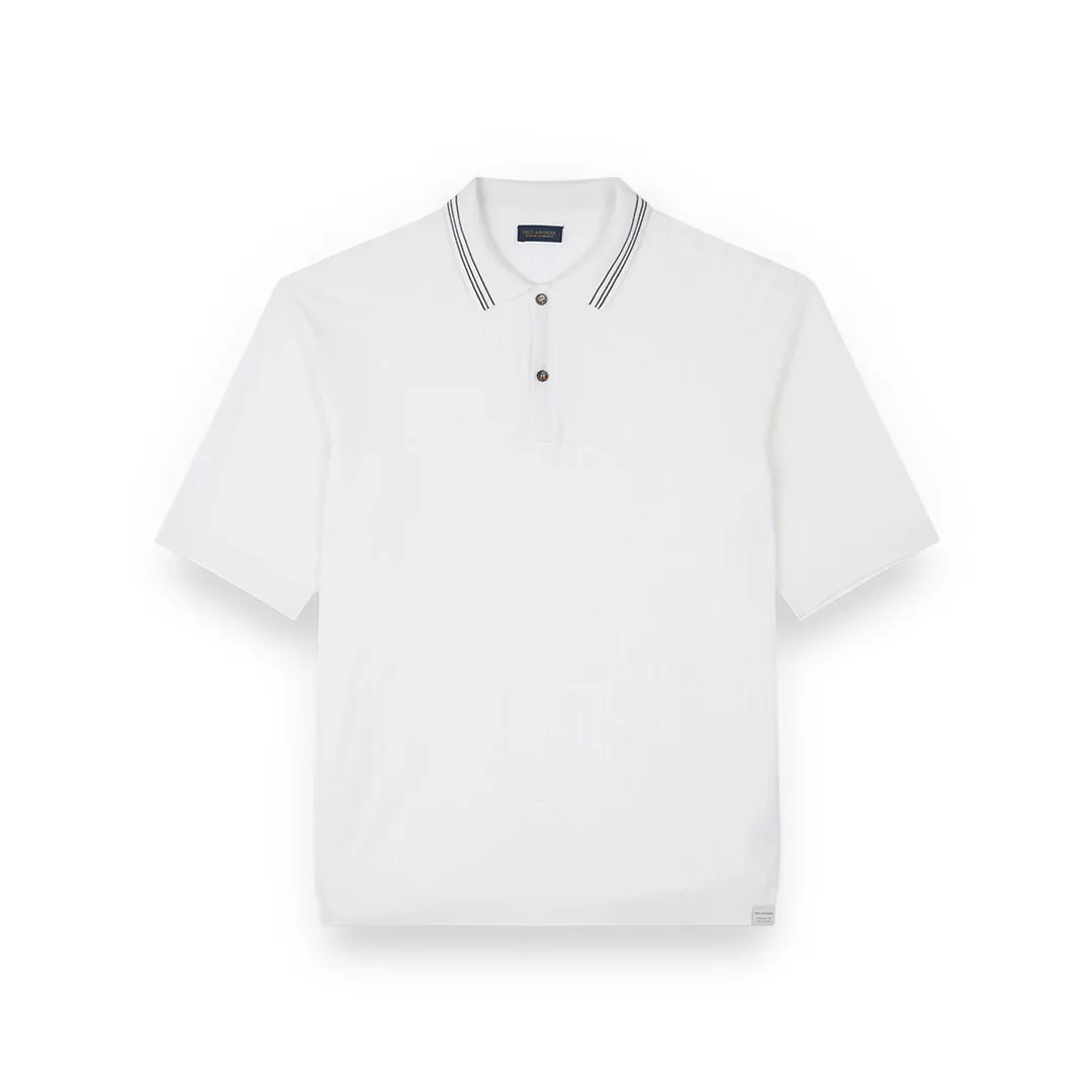 wool cashmere polo shirt, Man, White, Size: L sold by Paul & Shark