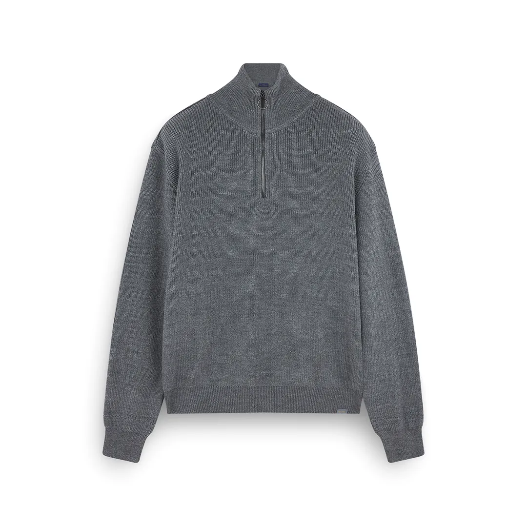 Tech Wool half zip sweater, Man, Castlerock-ruthenium, Size: 6XL sold by Paul & Shark