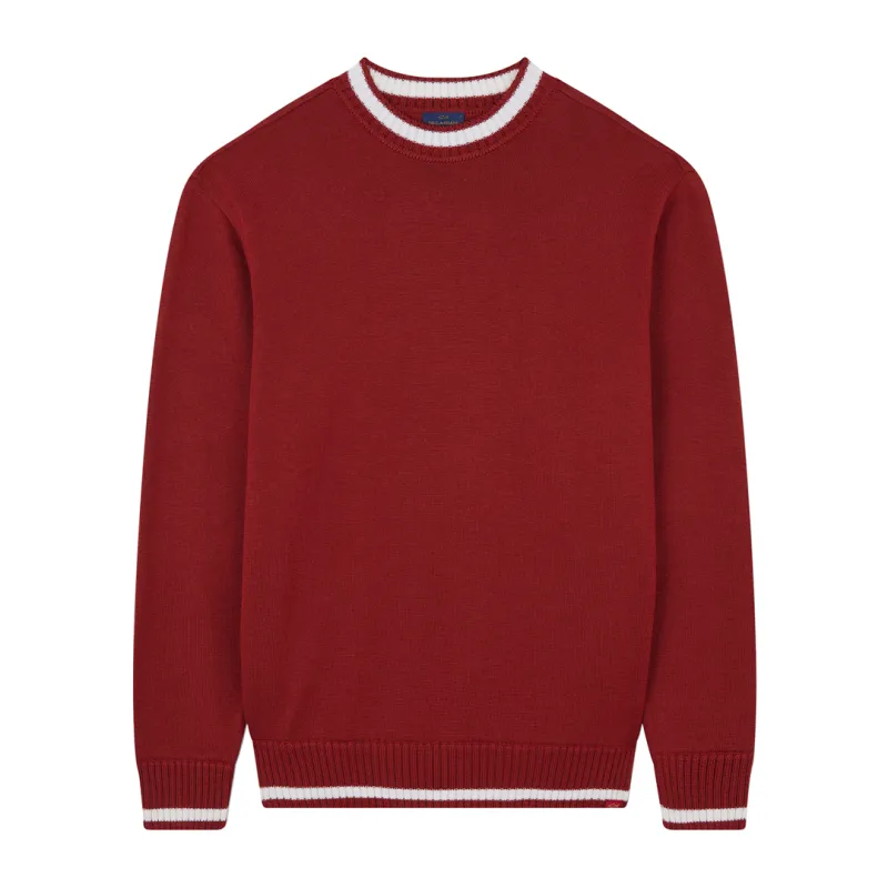 Soft Cool Touch wool crewneck Sweater, Man, Red Ochre, Size: L made by Paul & Shark