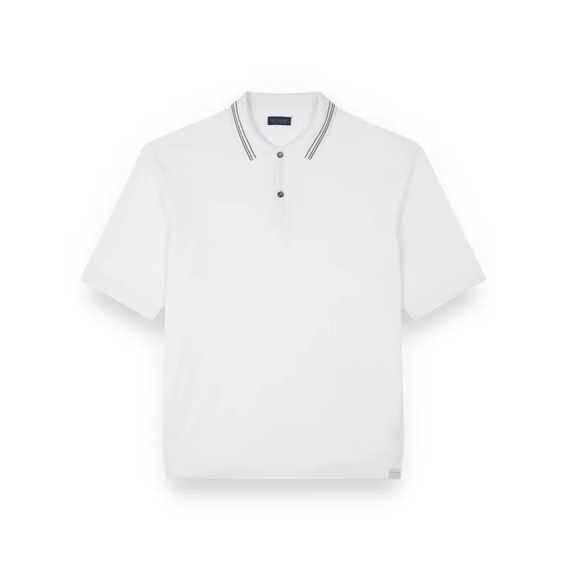 wool cashmere polo shirt, Man, White, Size: M sold by Paul & Shark