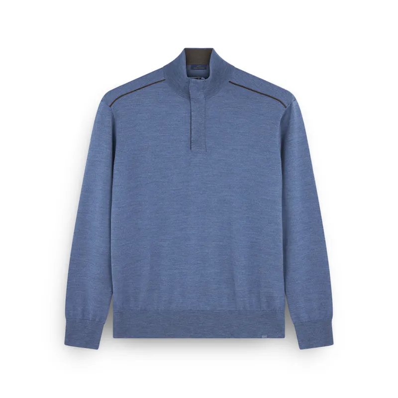 Merino Extrafine half zip sweater, Man, Vintage Indigo, Size: 4XL sold by Paul & Shark