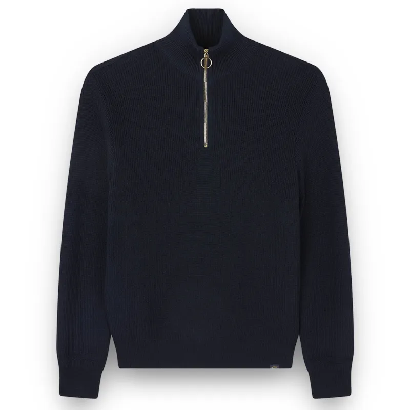 Tech Wool half zip sweater, Man, Blue Nights-gold, Size: M sold by Paul & Shark