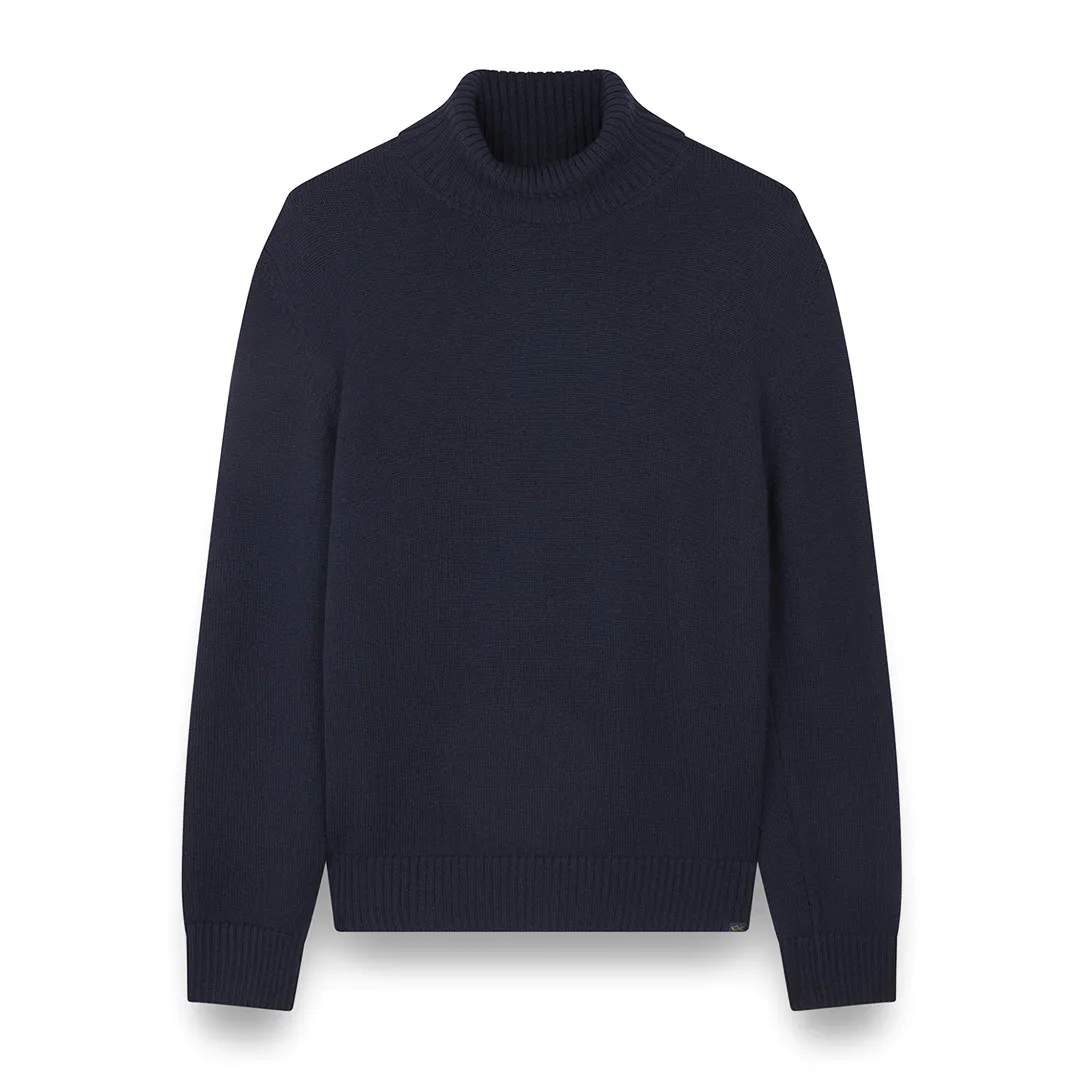 Soft Cool Touch wool turtleneck, Man, Blue, Size: L sold by Paul & Shark