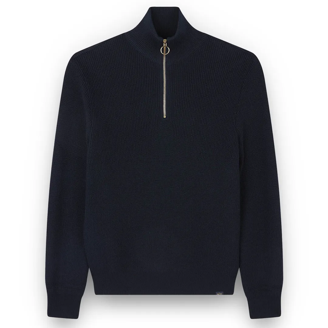 Tech Wool half zip sweater, Man, Blue Nights-gold, Size: S sold by Paul & Shark