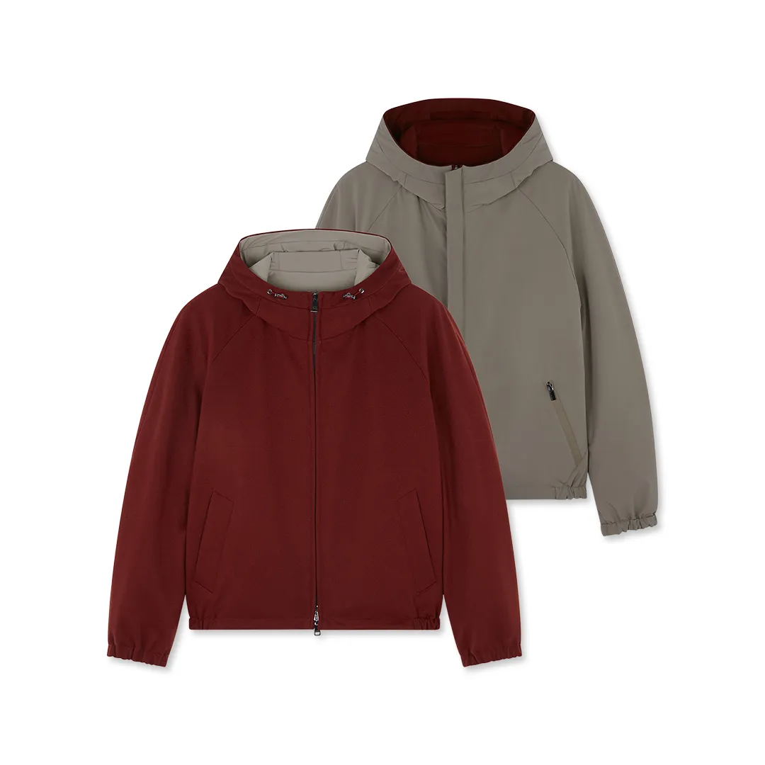 Reversible jacket in cashmere and Typhoon®, Man, Brick/red Beige, Size: XL sold by Paul & Shark