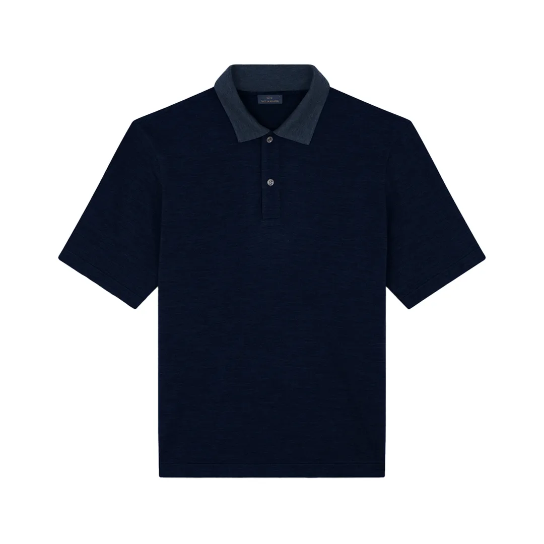 Merino Extrafine polo shirt, Man, Blue, Size: 3XL sold by Paul & Shark