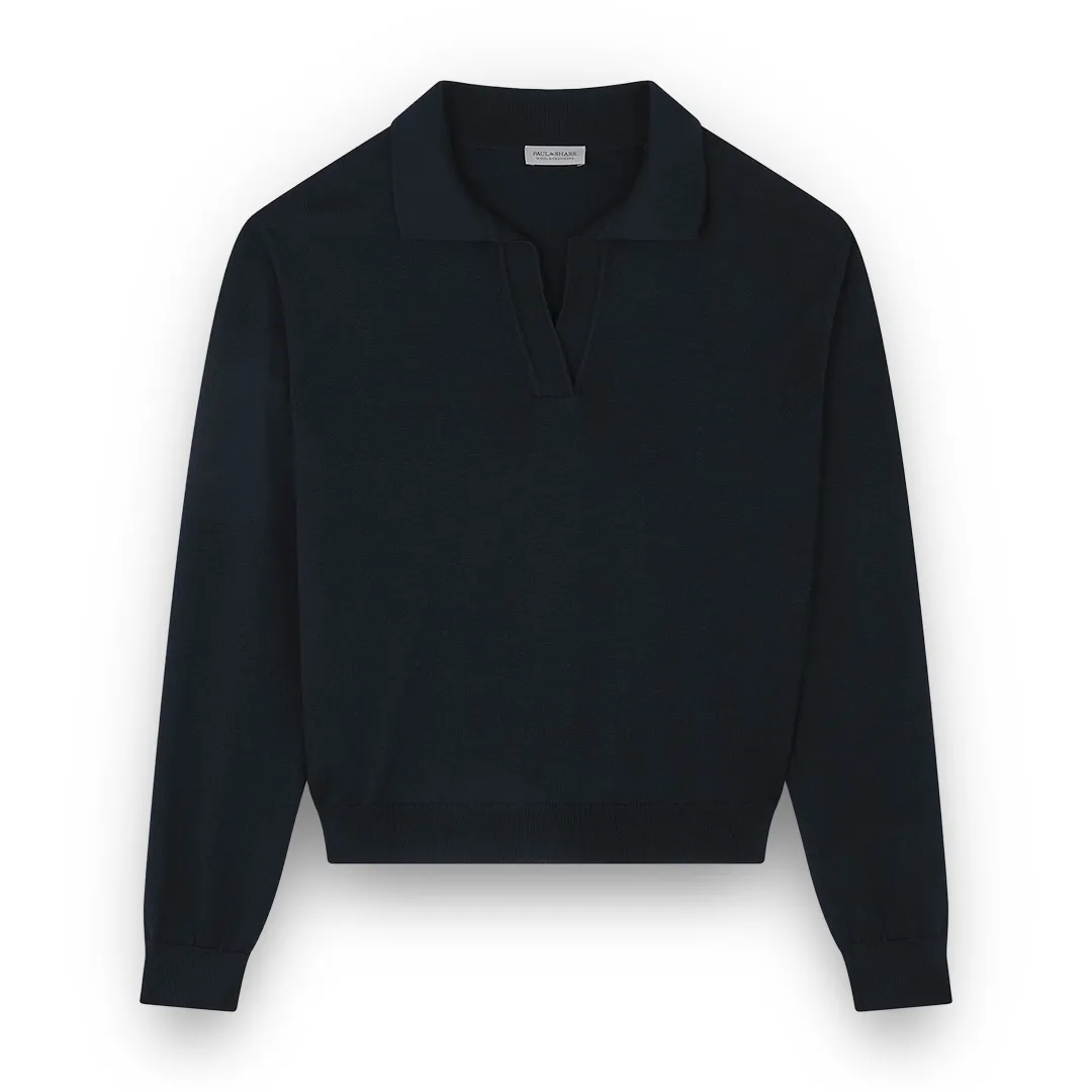 Wool and cashmere polo Shirt, Woman, Blue, Size: S sold by Paul & Shark