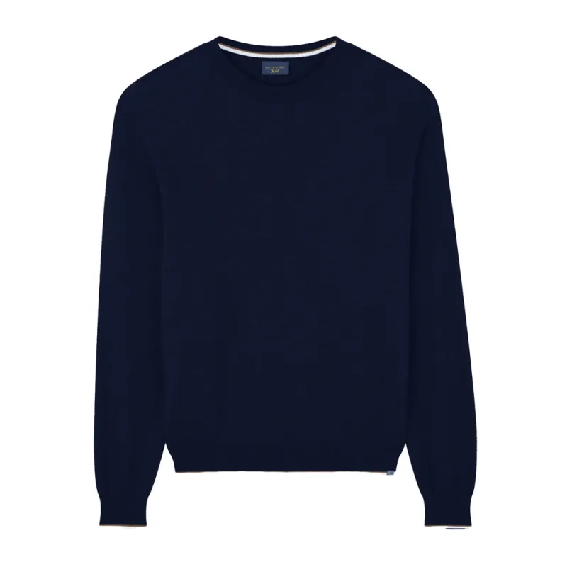 Extra Soft Wool crewneck sweater, Man, Blue, Size: XL made by Paul & Shark