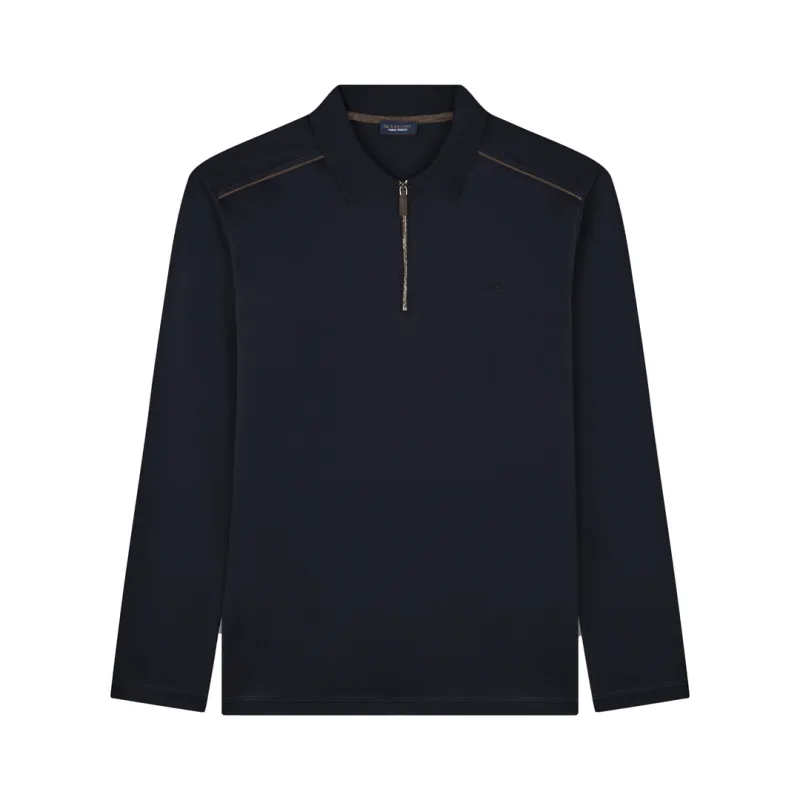 Aqua Touch cotton polo shirt with zip, Man, Blue, Size: 4XL sold by Paul & Shark