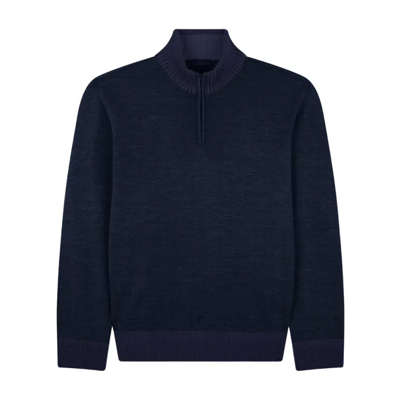 Soft Cool Touch wool half zip sweater, Man, Blue, Size: 3XL sold by Paul & Shark