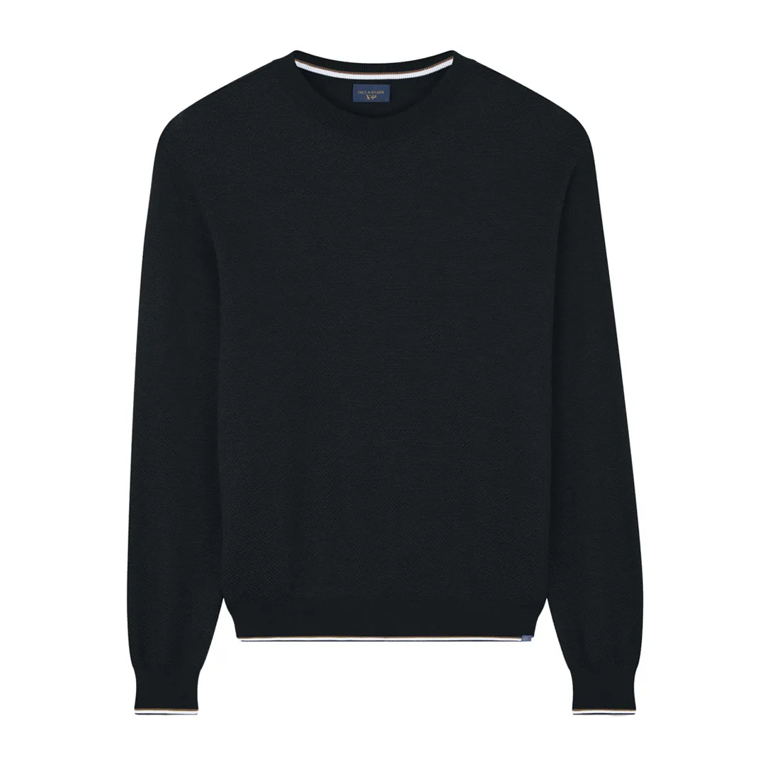 Extra Soft Wool crewneck sweater, Man, Black, Size: S sold by Paul & Shark
