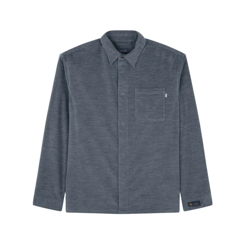 Overshirt in cashmere cotton corduroy, Man, Pirate Black, Size: M sold by Paul & Shark