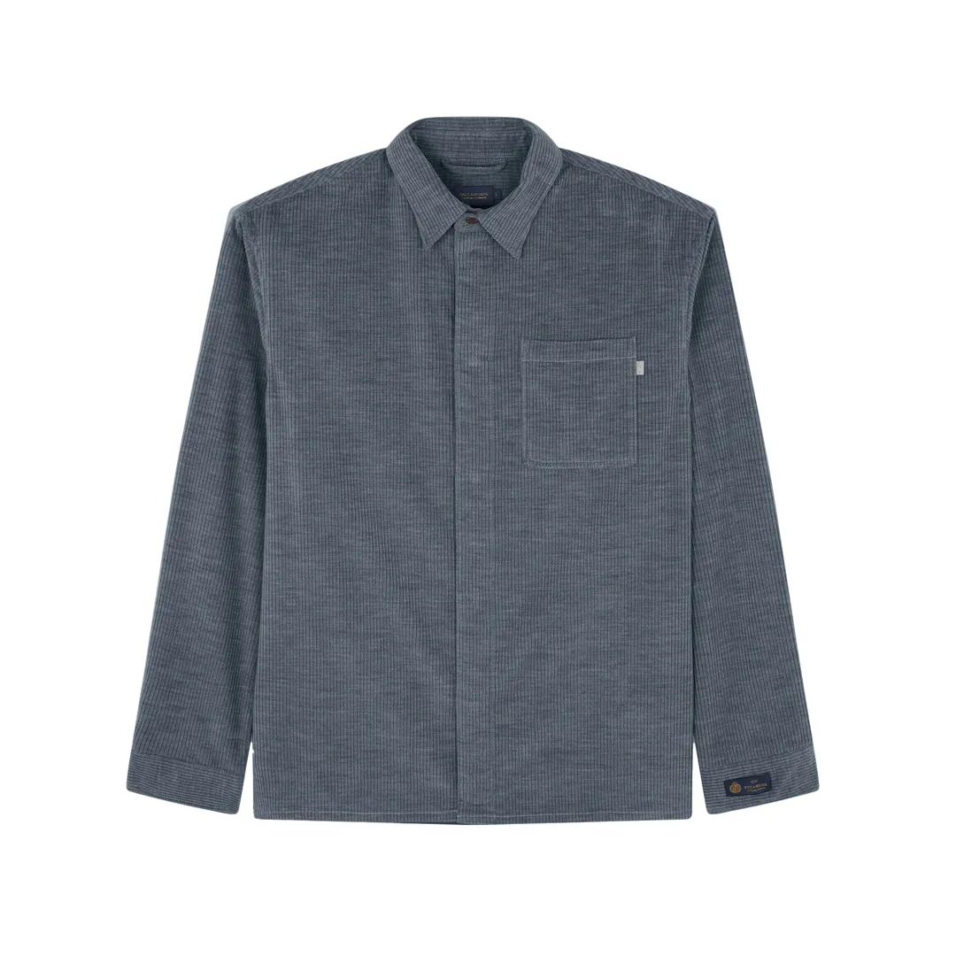 Overshirt in cashmere cotton corduroy, Man, Pirate Black, Size: M sold by Paul & Shark