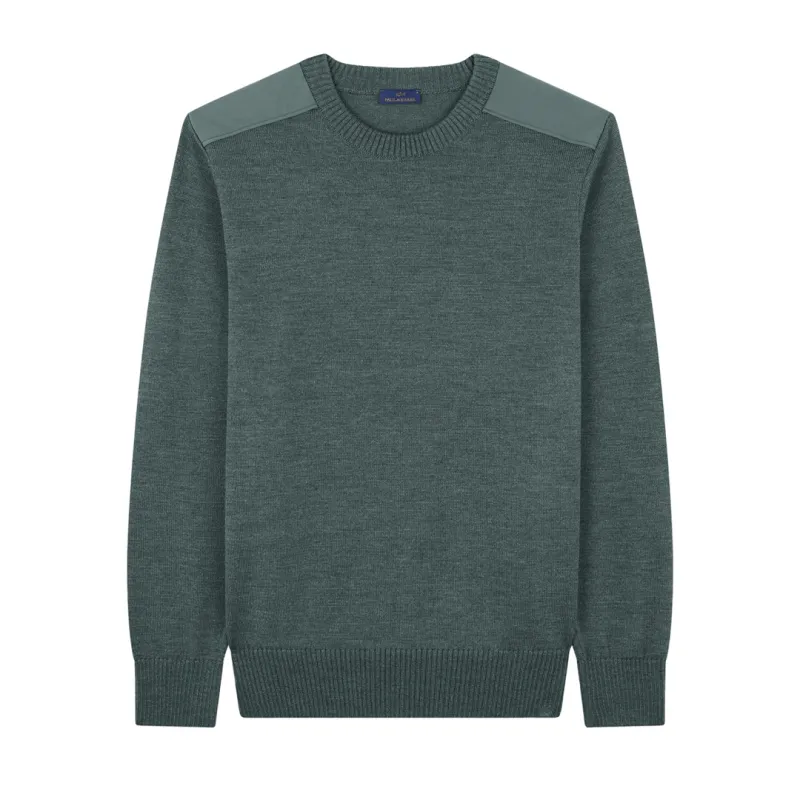 Soft Cool Touch wool crewneck sweater with Typhoon® details, Man, Quiet Shade, Size: XL sold by Paul & Shark