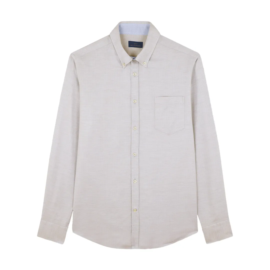 Flannel cotton shirt, Man, Twill Beige, Size: 044 sold by Paul & Shark