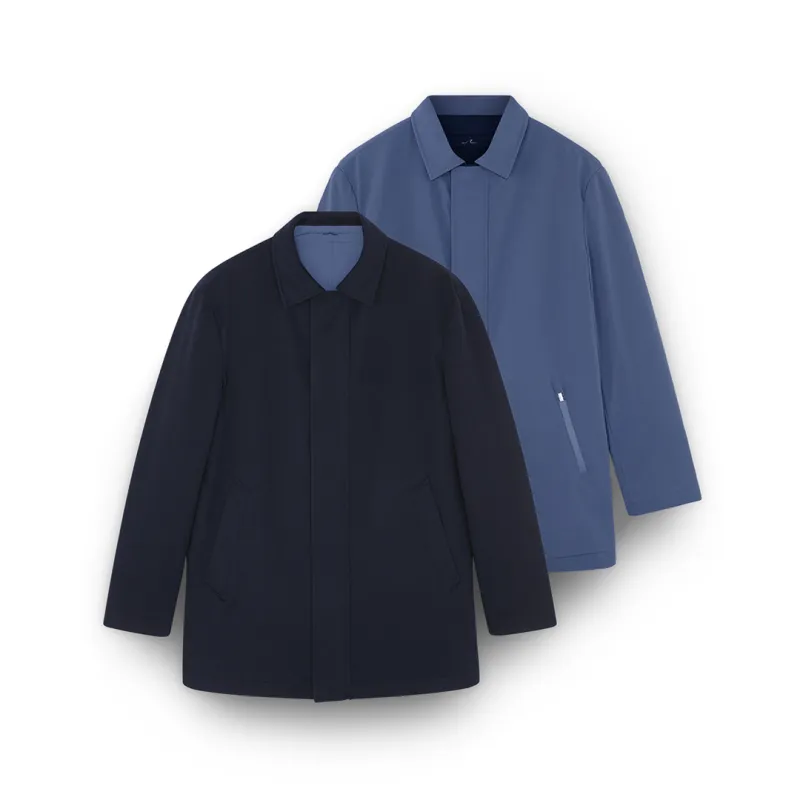 Reversible carcoat in cashmere and Typhoon®, Man, Blue/airforce Blue, Size: 4XL sold by Paul & Shark