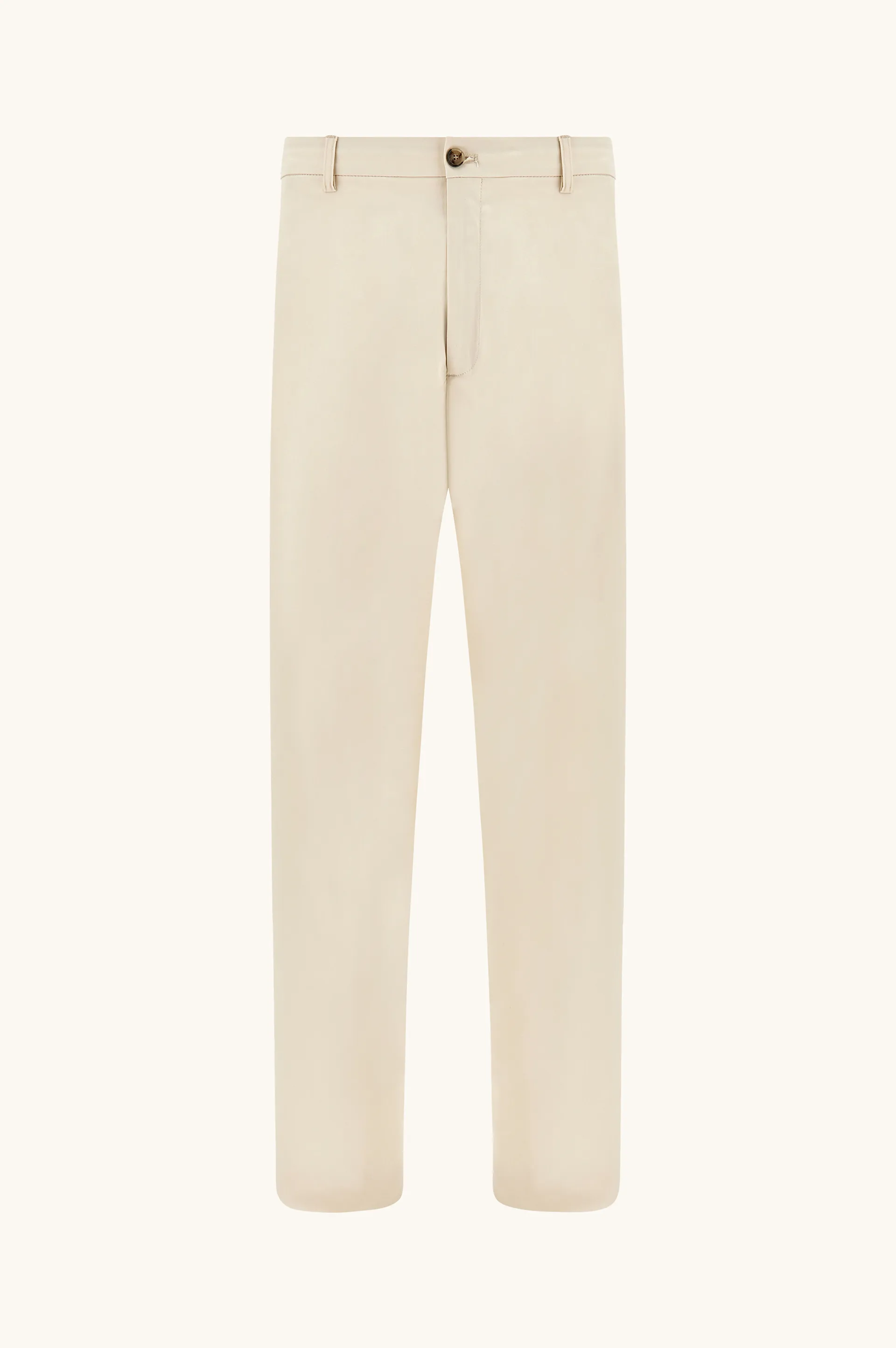 Wide‑leg trousers in stretch cotton with pleats, Man, Butter, Size: 50 sold by Paul & Shark