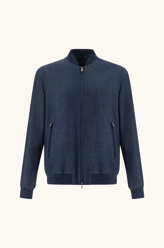 Bomber jacket in Jersely®, Man, Navy Blue, Size: XXL sold by Paul & Shark