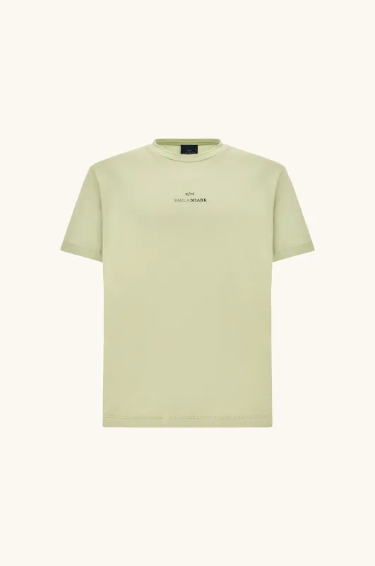 Cotton jersey T-shirt with print, Man, Meadow Mist, Size: L sold by Paul & Shark