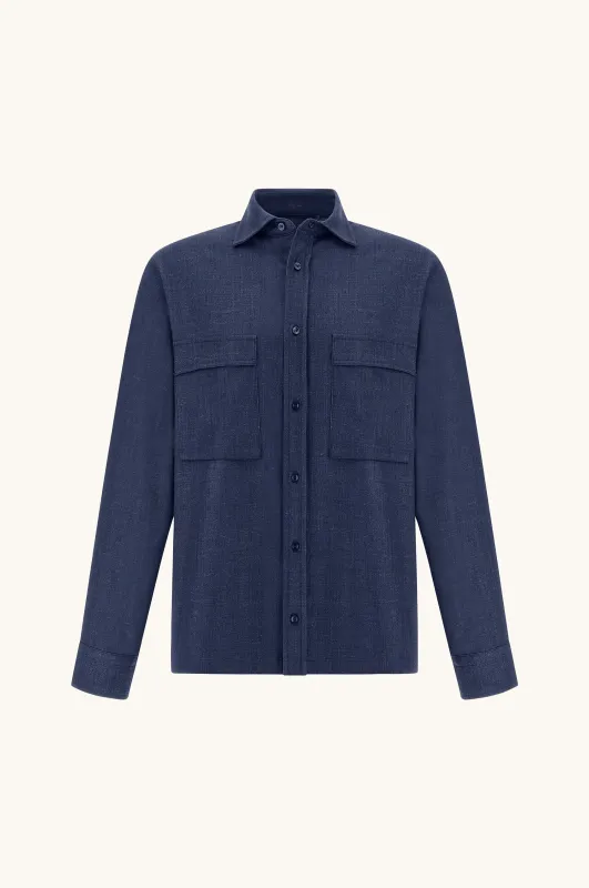 Overshirt in Jersely®, Man, Navy Blue, Size: 3XL sold by Paul & Shark