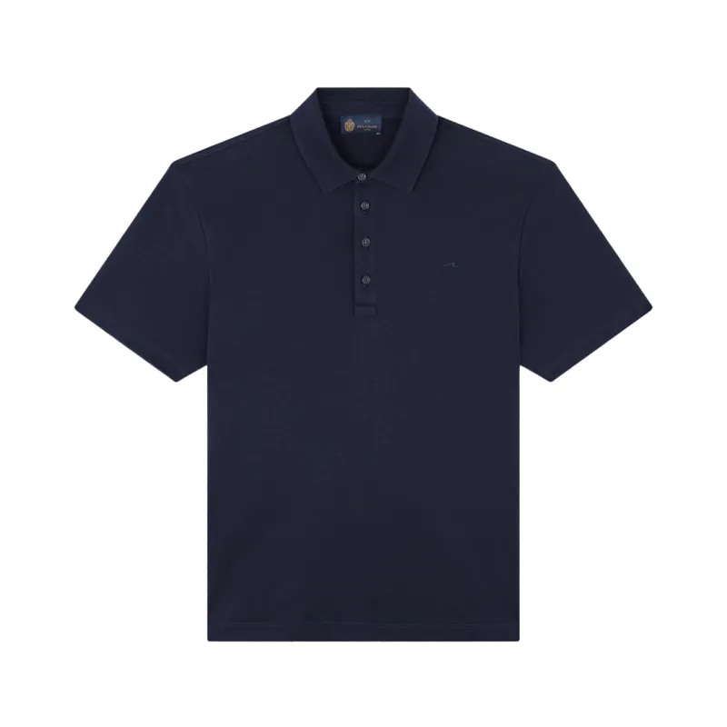 Supima® cotton jersey polo shirt with Shark Fin embroidery, Man, Blue, Size: M sold by Paul & Shark