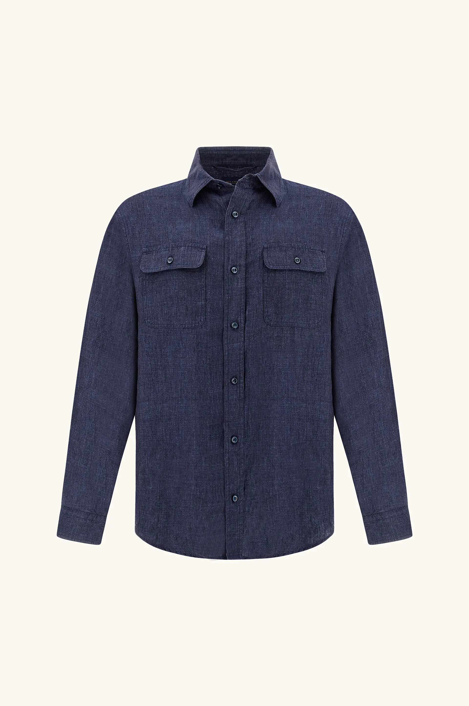 Linen overshirt, Man, Mood Indigo, Size: S sold by Paul & Shark