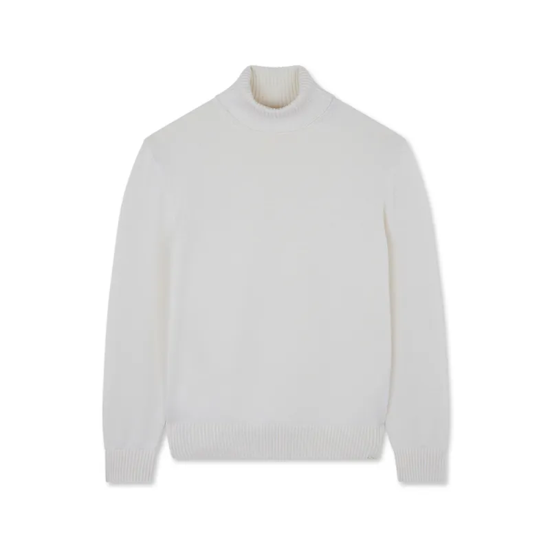 Soft Cool Touch wool turtleneck, Man, Milky White, Size: L sold by Paul & Shark