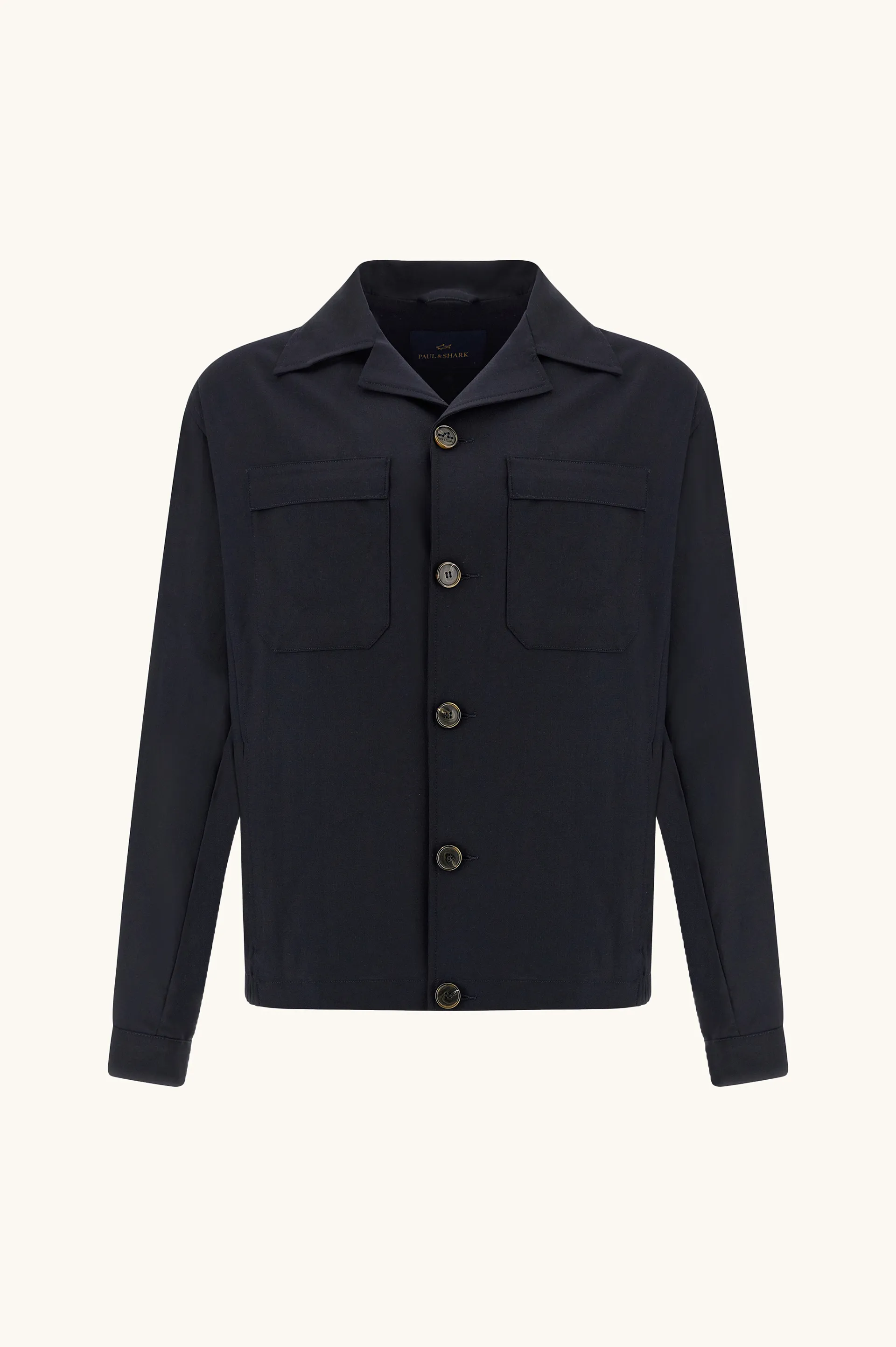 Tech Wool Overshirt, Man, Blue, Size: L sold by Paul & Shark