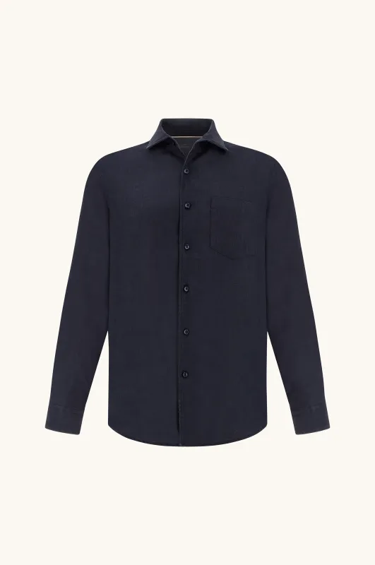 Soffio linen shirt, Man, Blue, Size: L sold by Paul & Shark