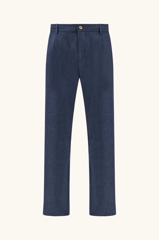 Lucca trousers in Jersely®, Man, Navy Blue, Size: 46 made by Paul & Shark