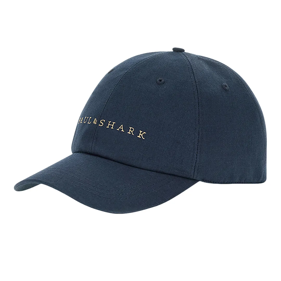 Baseball cap in fresh linen and cotton with logo embroidery, Man, Blue, Size: 59 sold by Paul & Shark