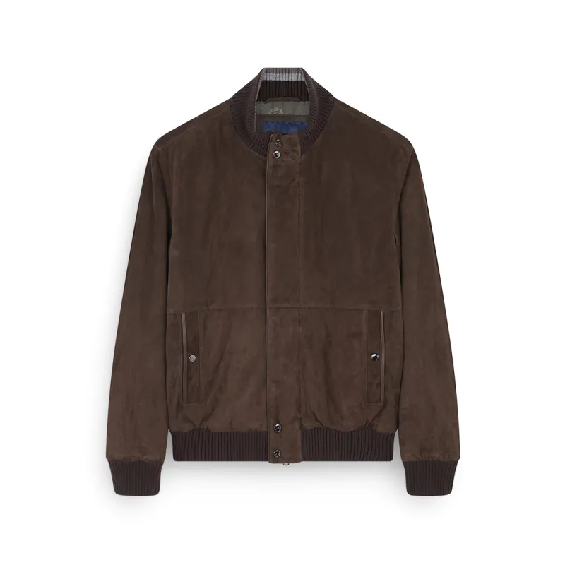 Bomber in suede Aqualeather, Man, Chestnut Brown, Size: 3XL sold by Paul & Shark