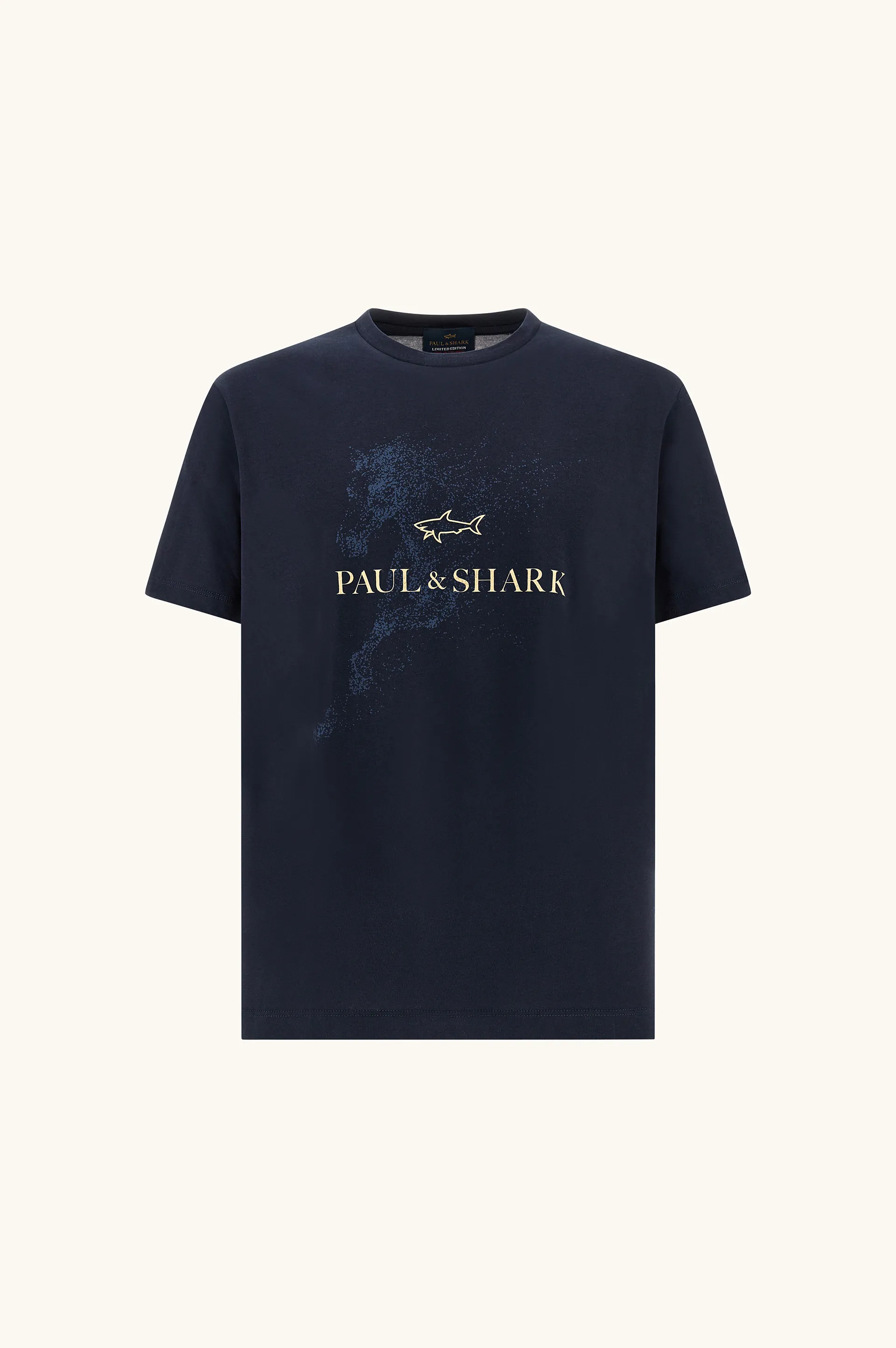 Cotton jersey T-shirt with Year of the Horse print, Man, Blue, Size: XS sold by Paul & Shark