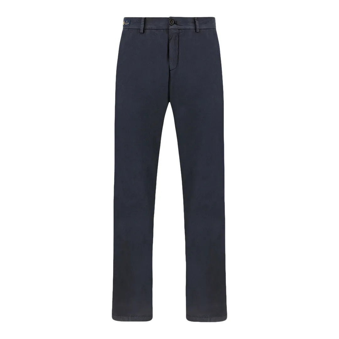 Silk and stretch cotton chino pants, Man, Blue, Size: 54 sold by Paul & Shark