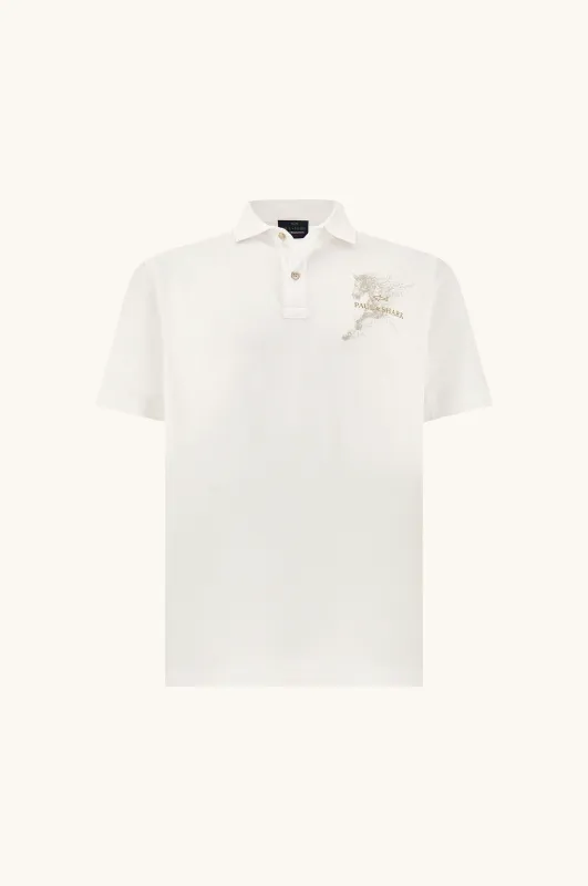 Polo shirt in cotton piqué Year of the Horse, Man, White, Size: XL made by Paul & Shark