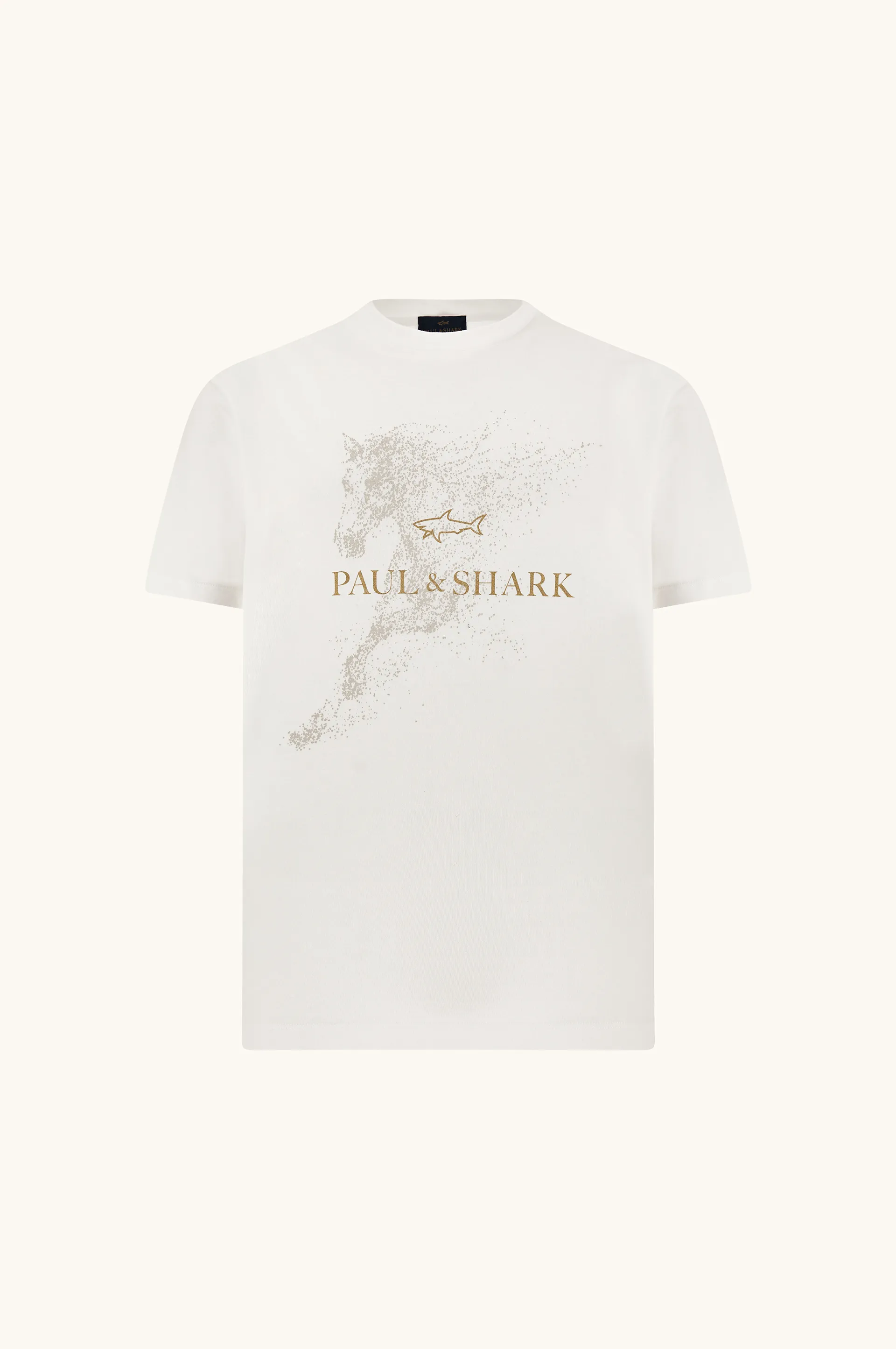 Cotton jersey T-Shirt with Year of the Horse print, Man, White, Size: XS sold by Paul & Shark