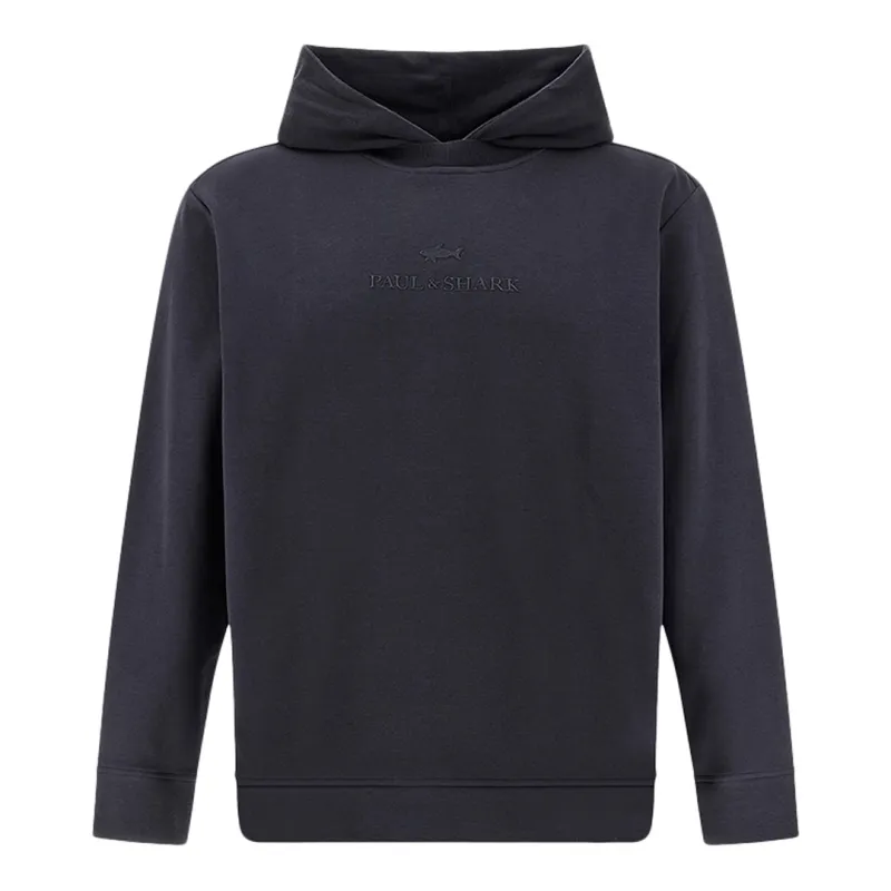 Hoodie in Active Fleece cotton, Man, Dama Blue, Size: XL made by Paul & Shark