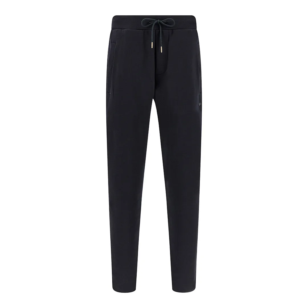 Sport pants in Active Fleece cotton, Man, Blue Nights-gold, Size: XL sold by Paul & Shark