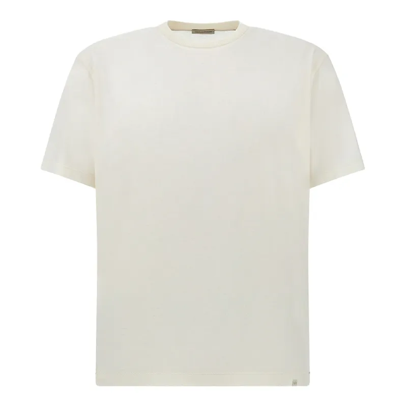 Cotton and cashmere T-shirt, Man, Blanc De Blanc, Size: L sold by Paul & Shark