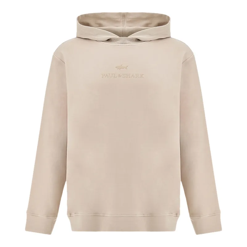 Hoodie in Active Fleece cotton, Man, Beige, Size: XXL sold by Paul & Shark