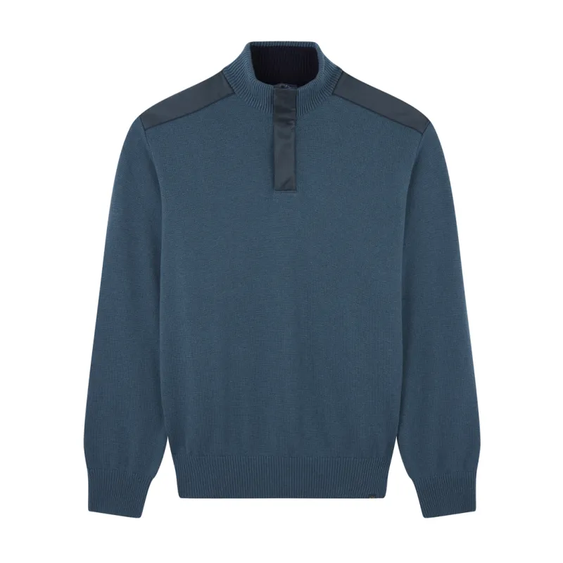 Typhoon® Platinum wool cashmere half zip sweater, Man, Turquoise, Size: M sold by Paul & Shark